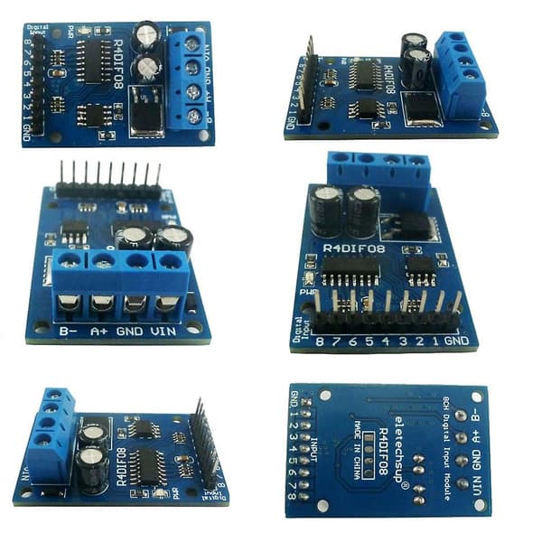 Rs485 8-kanals Modbus RTU-switchmodul med automatisk statusrapportering