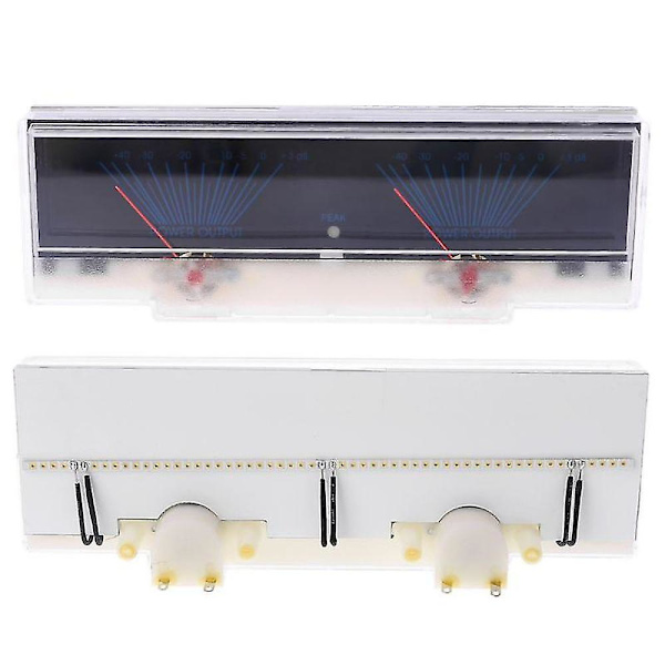Vu-mittari Audio Power Amplifier -paneeli Dual Analog Level Db -mittari taustavalolla
