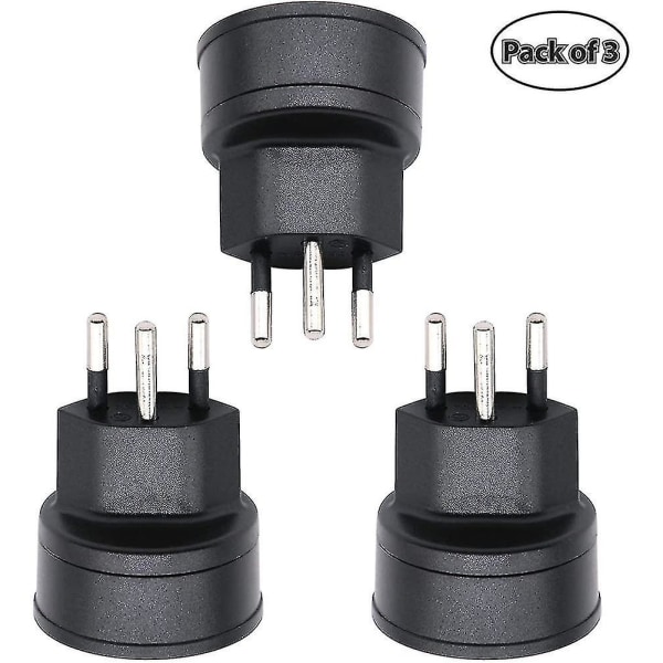 Strømskinne EU til Sveits / Liechtenstein 2-pin adapter De/fr/it/es 3-pin