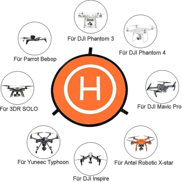 Drone Landing Pad, Universal Vandtæt Bærbar Foldbar Landing Pads Til Rc Drones Helikoptere 55cm