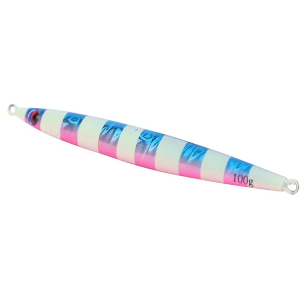 Hurtigsynkende jernplate fiske lokker - Lysende 3D øyne bass crankbait takle wobbler (blå)