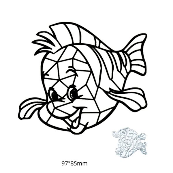 Pufferfish Metal Skæredør Stencil Diy Scrapbooking Album Papirkort Skabelon Form Embossing Kunsthåndværk Dekoration