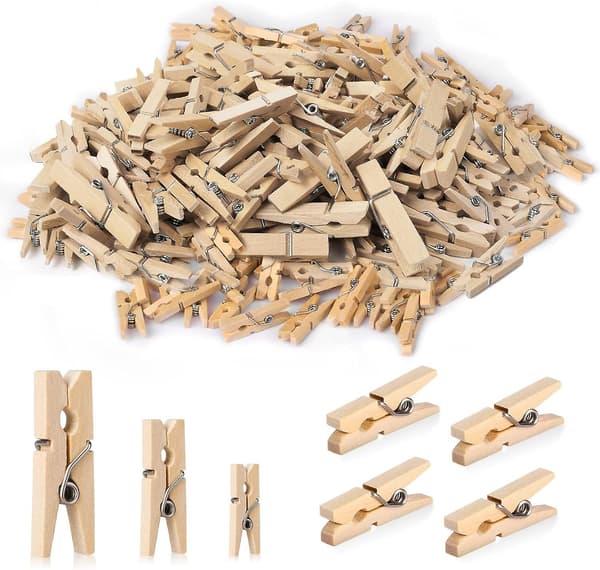 Mini Treklærklyper, 200 stk. Mini Dekorative Klyper, Små Treklærklyper til Bryllup, Jul V