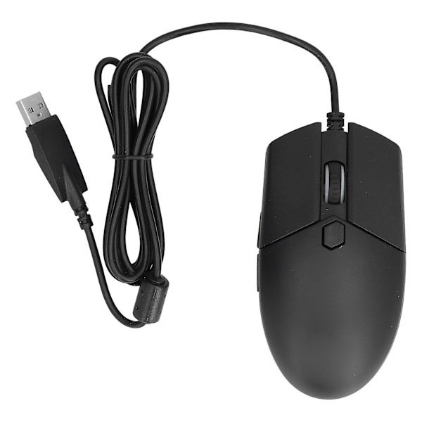 MAGIC-REFINER Bærbar spillmus med USB, pustende lys, 6 justerbar DPI, ergonomisk design for PC bærbar PC