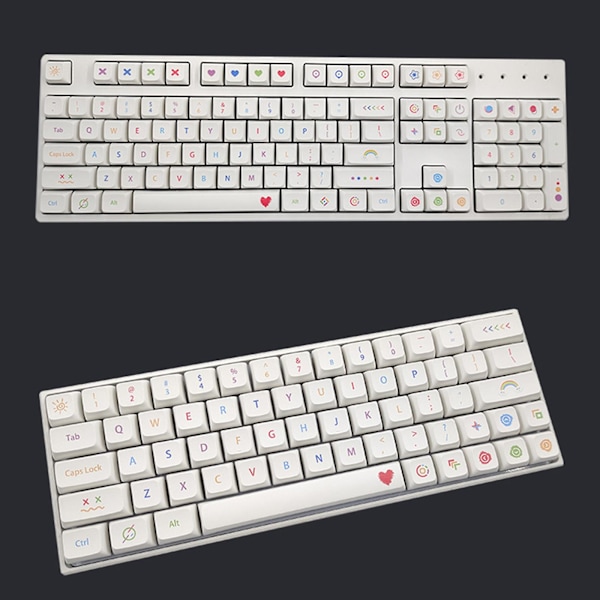 Pbt Xda Keycaps för Gk61/64/68/87/96/980/104/108 Mx Switch Mekaniska Tangentbord