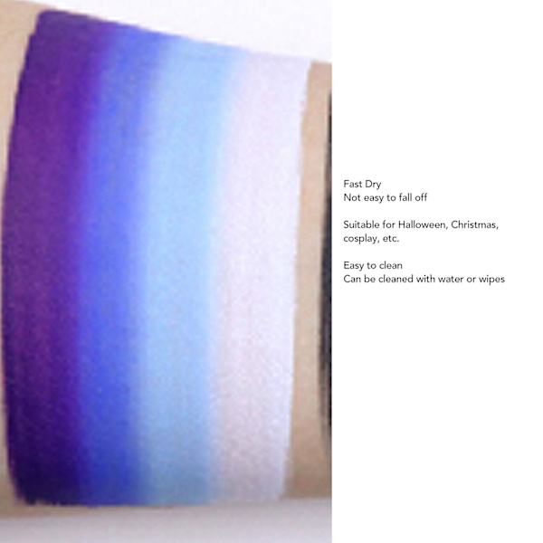 Vandaktiveret makeup ansigts- og kropsmaling 4 farver split kagepalet til cosplay Halloween - 30g