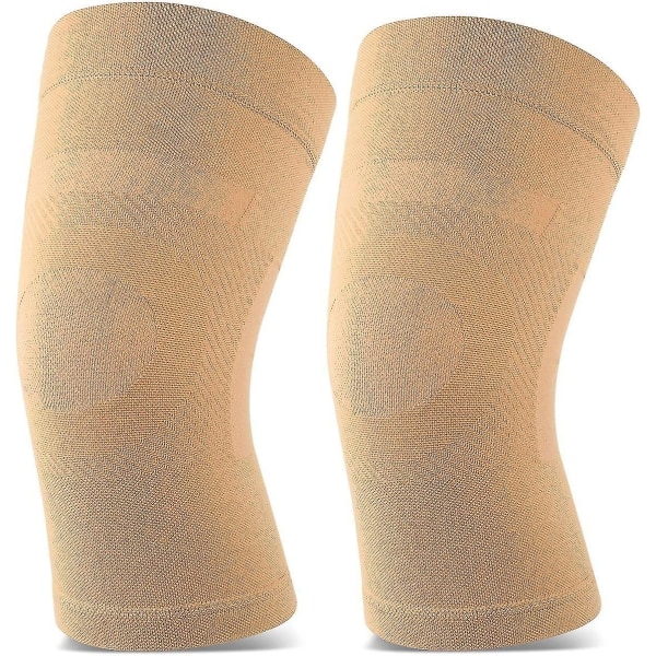 Polvihihat, 1 pari, voidaan käyttää housujen alla, kevyt polvikompressio