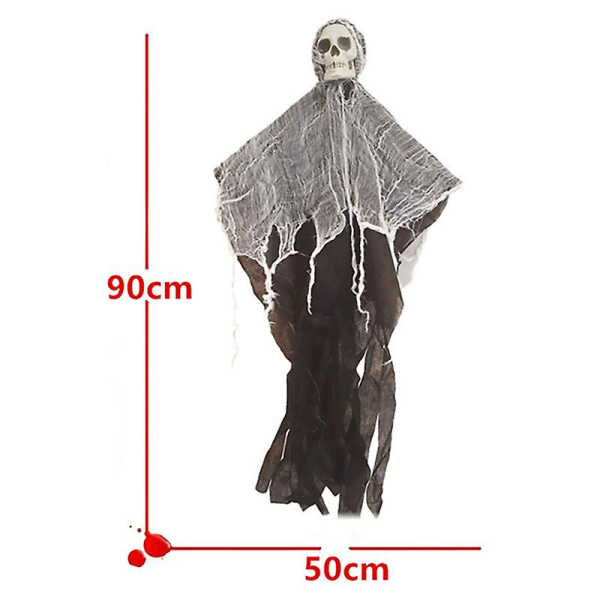 90cm Halloween Hanging Skull Ghost Halloween Decoration Props Skull Gauze Ghost Face 8089 Fyndiq 1215