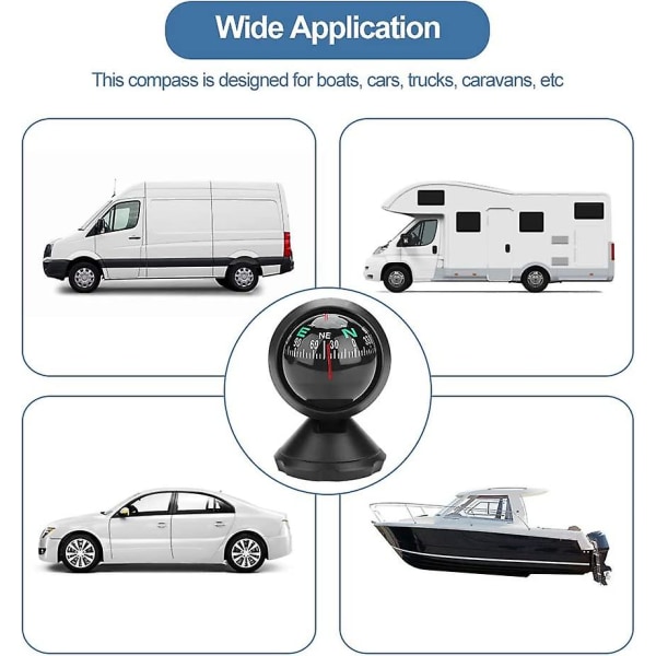 Bådkompas, Bilkompas Dashboard Digitalt Navigation Exploration Compass, Marine Compass