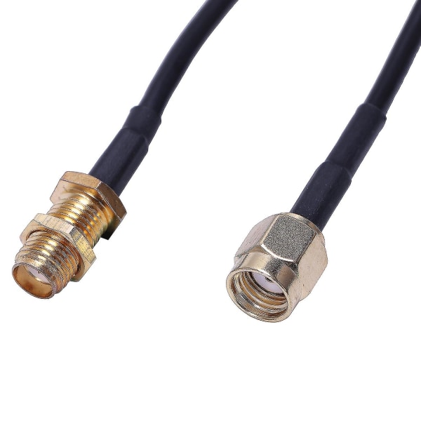 10m Svart Rp-sma Hanne Til Hunne Wifi Antenne Connector Forlengelseskabel