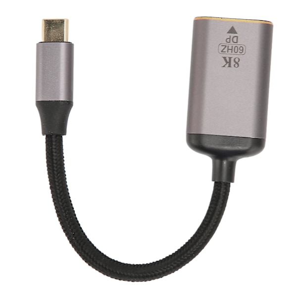 USB C till DisplayPort-adapter 8K 30Hz 4K 144Hz HDR Aluminiumlegering USB C till DP-omvandlare