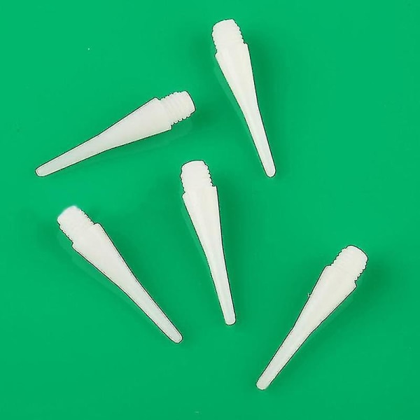 50 stk sikkerhedsplastik pilehoved tilbehør Holdbar blød plastik spidser spidser nål udskiftning dart hvide dele