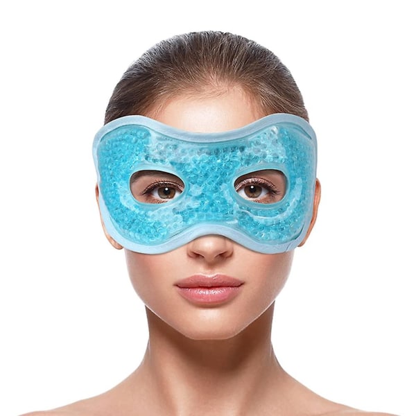 Eye Mask Cooling - Gel Cooling Mask Varm/kold terapi Øjenkølende puder genanvendelig til øjne, migræne, hovedpine, hævede øjne (pink)