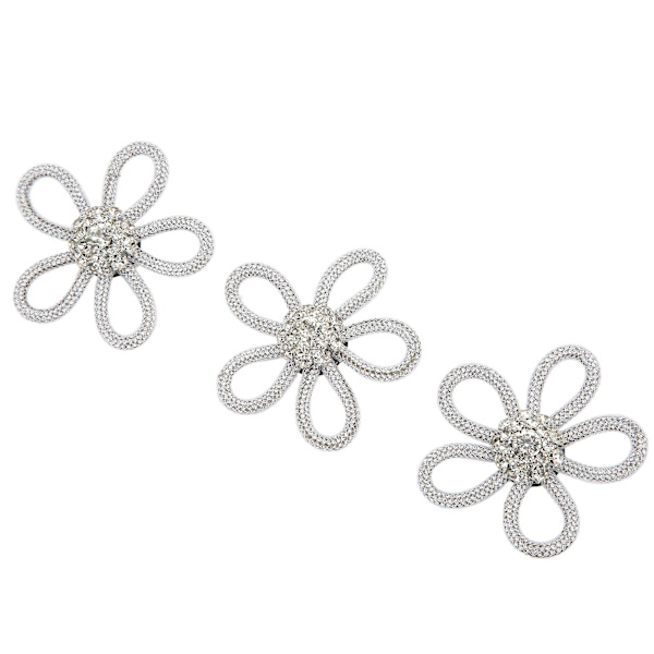 3 st skor brosch söta färger 6 cm Rhineston bred blomma form kläder brosch för skor väska bröllopsklänning