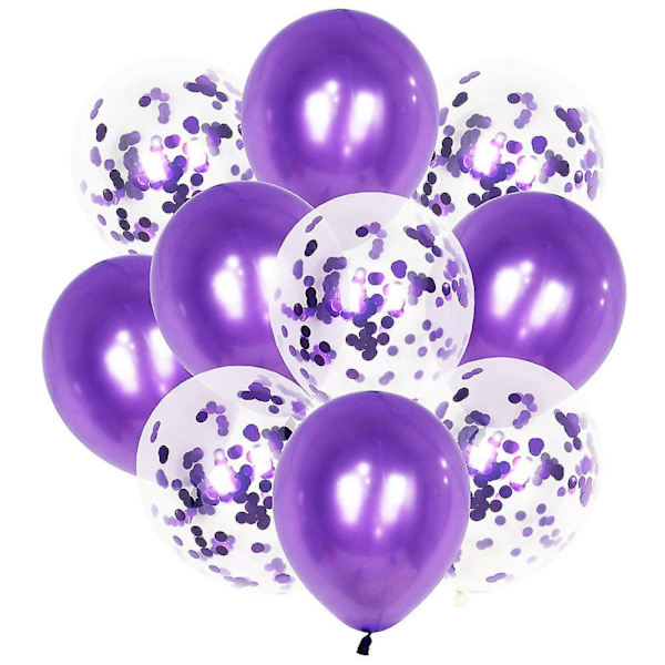 Musta perjantai 20 kpl Violetti syntymäpäiväkoristeet Konfetti ilmapallot ja Hyvää syntymäpäivää taustabanneri Syntymäpäivätausta Yhteensopiva juhlakoriste
