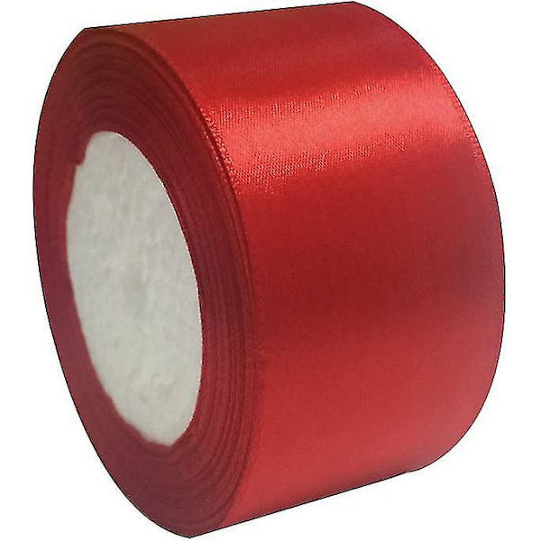 50mm x 22m bredt rødt bånd