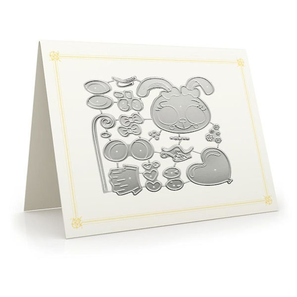Sødt påskehare metal skæredør stencils til DIY scrapbooking dekorative