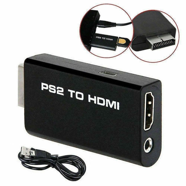 PS2 til Audio Video Konverter Adapter AV Kabel for 2