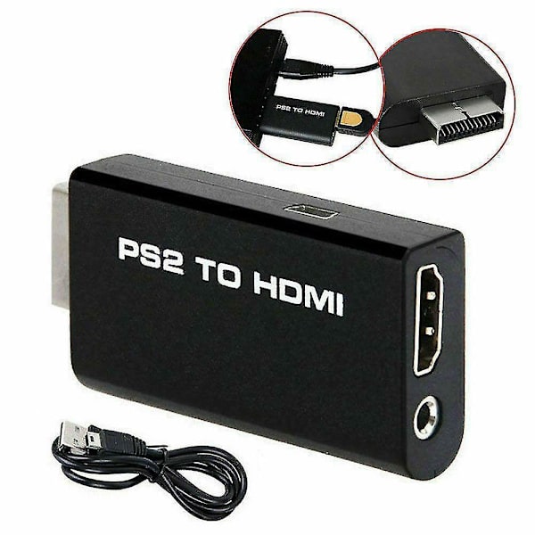 PS2 til Audio Video Konverter Adapter AV Kabel til 2