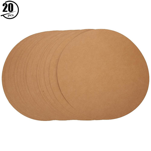 DIY-hantverk: 20 st tjocka tomma runda kraftpapper för ritning, skissning och korttillverkning