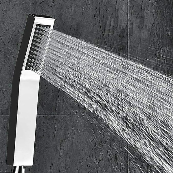 Messinkinen suihkupää, korkeapaine, L-tyyli, kromiviimeistely (vettä säästävä suihkupää ilman letkua)