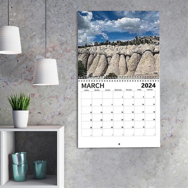 2024 Nature's Cock Shots Kalender - Rolig Kalender, Skämtpresent, Väggkalender för Hemmet/Kontoret, Buspresent