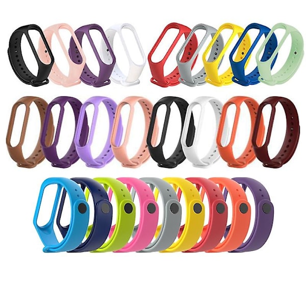 Ranneke Xiaomi Mi Band 6 5 4 3 2:n silikoninen ranneke, korvaa Xiaomi Band 5:n