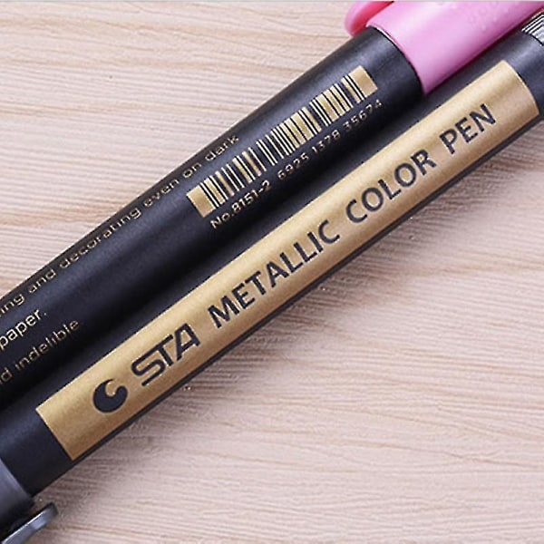 10 färger vattentäta färgmarkörer Metalliska färgpennor Graffitikonst ritmarkörer Outline Pen Set (gratis frakt)