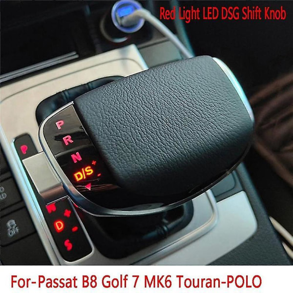 Shift Head Red Light Led Shift Knob Center Console Auto Shifter For- B8 Golf 7 Mk6 - Cc