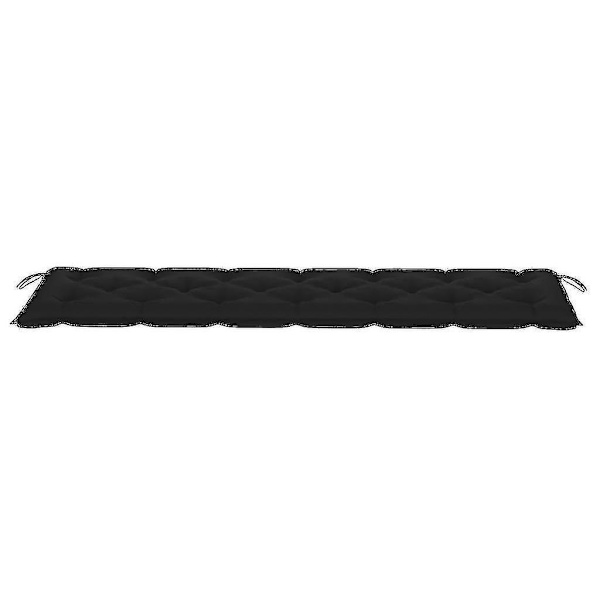 Havebænk Hynde Sort 200x50x7 Cm Stof