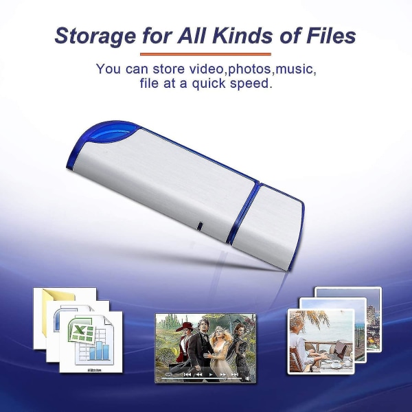 32 GB FAT32-formaterad USB 2.0-flash-enhet för spelinspelningskort/kassettspelare/dator/bärbar dator/externa datalagringsenheter med indikatorlampa