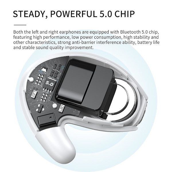TWS 5.0 Hörlurar Trådlösa Bluetooth-hörlurar Öronproppar för alla enheter