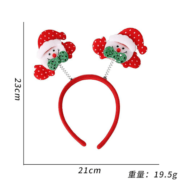 Jule Hovedbøjle Tegneserie Hovedbøjle Sjov Hovedbøjle Julefest Hovedbøjle Dekoration style5 2pcs