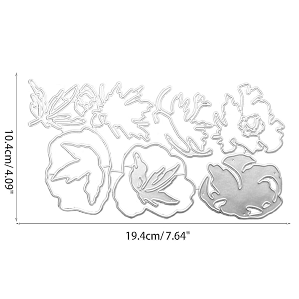 Blomsterblad Metallskärverktyg Stencil Scrapbooking Form Embossing Mall