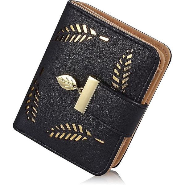 Söt läderplånbok för damer, ihåligt läderplånbok för damer med bifoldad plånbok