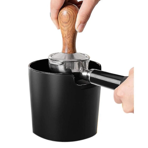 Kaffepulverrestboks Svart dyp bolle Sklisikker Avtagbar Knock Bar Kaffemaskin Grounds Recy
