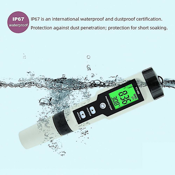 Ny Yy-400 Hydrogen Ion Koncentration Vandkvalitet Test Pen Ph/orp/h2 Og Tem 4 I 1 Digital Drik