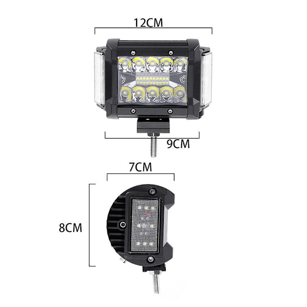 4 tommers arbeidslys Spot Flood Led lysstang Reverseringslampe 108w for bil