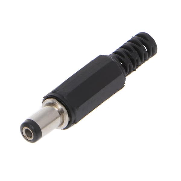 10 stk. 5,5x2,1mm han til DC inline stik-stikadapter i plast