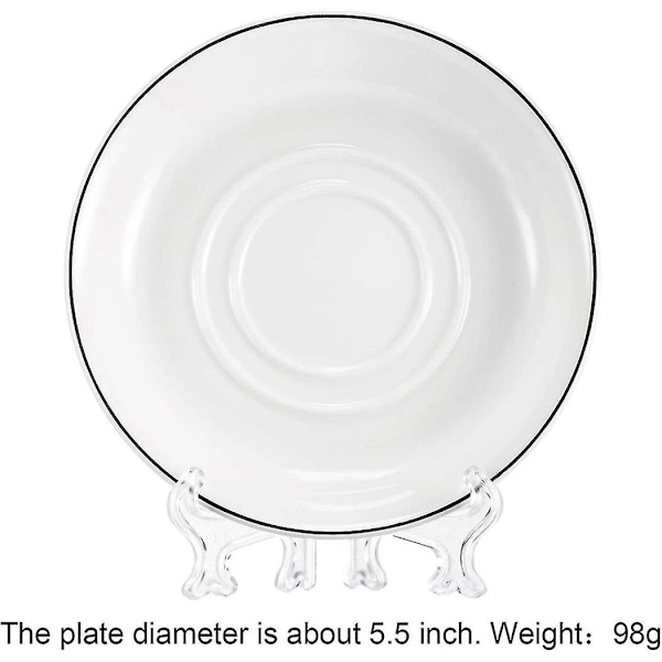 24 stk. Easel-pladeholdere i plast til bryllupper (gennemsigtig, 4 tommer)