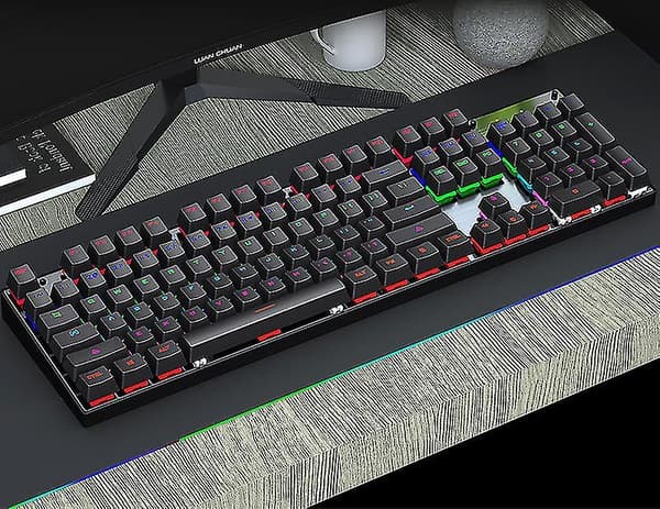 Green Axis 104 Tasters Trådløst Mekanisk Tastatur Usb E-game Kontor Computer Tilbehør