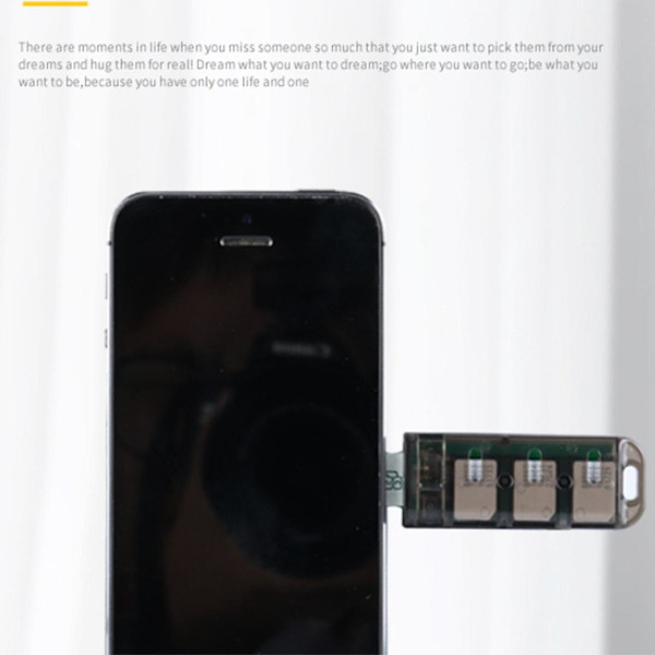 6 Slot Adapter Multi Reader Mini Sim Nano Med Kontrol Afbryder Til Android