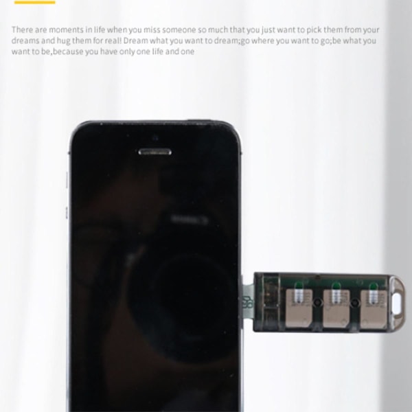 6-sportet adapter multileser mini sim nano med kontrollbryter for Android