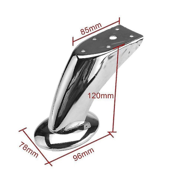4 kpl Huonekalutuoli Kaappi Sängyt Settee 120mm Kromi Jalusta Jalat