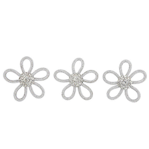 3 st skor brosch söta färger 6 cm Rhineston bred blomma form kläder brosch för skor väska bröllopsklänning
