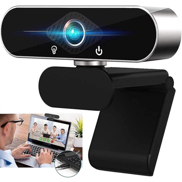 Hd stasjonær og bærbar webkamera med mikrofon og personverndeksel Pc Webcam Usb Kamera Web Cam Web