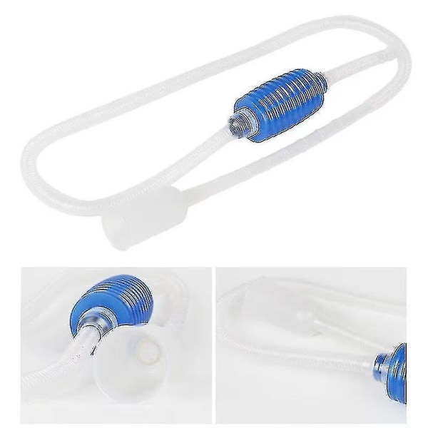 Akvarie Siphon Fisketank Syphon Vakuumrenser Pumpe Semi-automatisk Vandskiftefilter