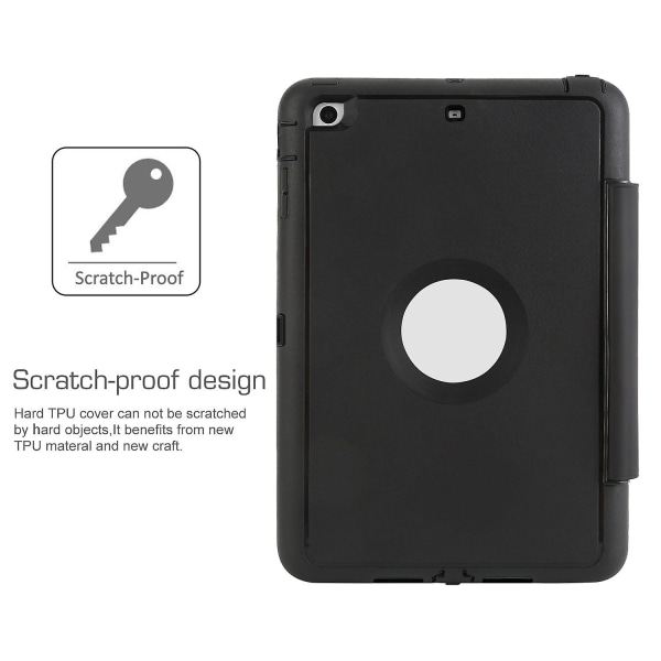 Heavy Duty Støtsikker Smart Cover Case Protector Stand For Ipad Mini 3 2 1 Black
