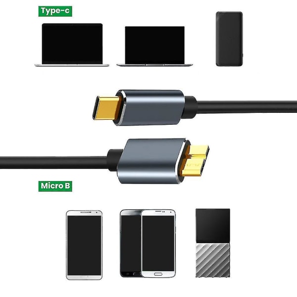 Usb3.0-kabel hann-til-hann datakabel 5gb HDD-deksel Ssd-harddiskkabel