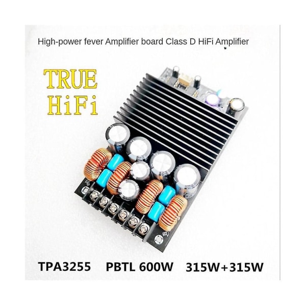 Tpa3255 Hifi digitaalinen vahvistinkortti 315w+315w 2.0 kanavainen stereo Pbtl 600w luokan D hifivahvistin